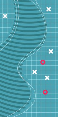 Geometrik Arkaplan Çizgileri, Eğriler, Mozaik Şekiller Vektör Sanatı. Oyuncu Soyut Arka plan Çizgileri, Eğriler ve Mozaik benzeri elementler. Poster veya sosyal medya için soyut arkaplan.