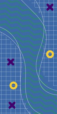 Geometrik Arkaplan Çizgileri, Eğriler, Mozaik Şekiller Vektör Sanatı. Oyuncu Soyut Arka plan Çizgileri, Eğriler ve Mozaik benzeri elementler. Poster veya sosyal medya için soyut arkaplan.
