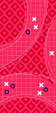 Geometrik Arkaplan Çizgileri, Eğriler, Mozaik Şekiller Vektör Sanatı. Oyuncu Soyut Arka plan Çizgileri, Eğriler ve Mozaik benzeri elementler. Poster veya sosyal medya için soyut arkaplan.