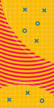 Geometrik Arkaplan Çizgileri, Eğriler, Mozaik Şekiller Vektör Sanatı. Oyuncu Soyut Arka plan Çizgileri, Eğriler ve Mozaik benzeri elementler. Poster veya sosyal medya için soyut arkaplan.