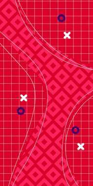 Soyut Geometrik Kolaj Karışık Çizgiler ve Eğri Şekiller. Yaratıcı Soyut Arkaplan Çizgileri, Eğriler ve Parçalı Geometrik Sanat. Poster veya sosyal medya için soyut arkaplan. 