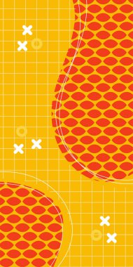 Soyut Geometrik Kolaj Karışık Çizgiler ve Eğri Şekiller. Yaratıcı Soyut Arkaplan Çizgileri, Eğriler ve Parçalı Geometrik Sanat. Poster veya sosyal medya için soyut arkaplan. 