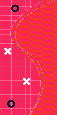 Soyut Geometrik Kolaj Karışık Çizgiler ve Eğri Şekiller. Yaratıcı Soyut Arkaplan Çizgileri, Eğriler ve Parçalı Geometrik Sanat. Poster veya sosyal medya için soyut arkaplan. 