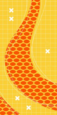 Soyut Geometrik Kolaj Karışık Çizgiler ve Eğri Şekiller. Yaratıcı Soyut Arkaplan Çizgileri, Eğriler ve Parçalı Geometrik Sanat. Poster veya sosyal medya için soyut arkaplan. 