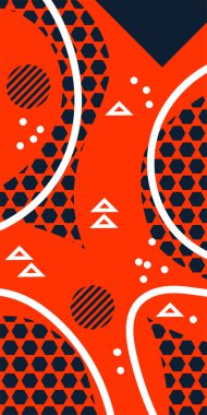 Soyut Geometrik Kolaj Karışık Çizgiler ve Eğri Şekiller. Yaratıcı Soyut Arkaplan Çizgileri, Eğriler ve Parçalı Geometrik Sanat. Poster veya sosyal medya için soyut arkaplan. 