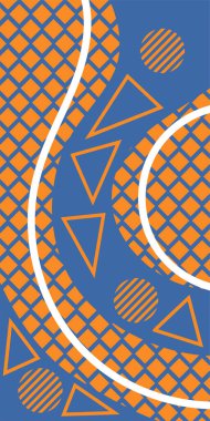 Soyut Geometrik Kolaj Karışık Çizgiler ve Eğri Şekiller. Yaratıcı Soyut Arkaplan Çizgileri, Eğriler ve Parçalı Geometrik Sanat. Poster veya sosyal medya için soyut arkaplan. 