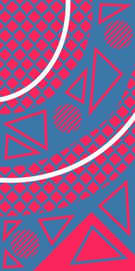 Soyut Geometrik Kolaj Karışık Çizgiler ve Eğri Şekiller. Soyut Geometrik Arkaplan Çizgileri, Eğriler, Mozaik Şekiller Vektör Sanatı. Poster veya sosyal medya için soyut arkaplan.