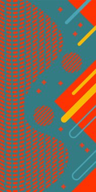 Soyut Geometrik Kolaj Karışık Çizgiler ve Eğri Şekiller. Soyut Geometrik Arkaplan Çizgileri, Eğriler, Mozaik Şekiller Vektör Sanatı. Poster veya sosyal medya için soyut arkaplan.