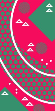 Soyut Geometrik Kolaj Karışık Çizgiler ve Eğri Şekiller. Soyut Geometrik Arkaplan Çizgileri, Eğriler, Mozaik Şekiller Vektör Sanatı. Poster veya sosyal medya için soyut arkaplan.