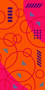 Vektör Soyut Arkaplan Çizgileri, Eğriler ve Dekoratif Mozaik Şekiller. Soyut Geometrik Arkaplan Çizgileri, Eğriler, Mozaik Şekiller Vektör Sanatı. Poster veya sosyal medya için soyut arkaplan.