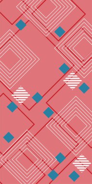 Soyut Geometrik Arkaplan Çizgileri, Eğriler, Mozaik Şekiller Vektör Sanatı. Soyut Geometrik Kolaj Karışık Çizgiler ve Eğri Şekiller. Poster veya sosyal medya için soyut arkaplan.