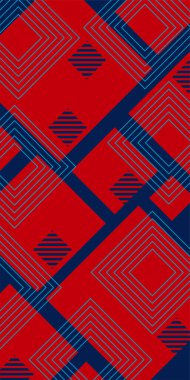 Soyut Geometrik Arkaplan Çizgileri, Eğriler, Mozaik Şekiller Vektör Sanatı. Soyut Geometrik Kolaj Karışık Çizgiler ve Eğri Şekiller. Poster veya sosyal medya için soyut arkaplan.