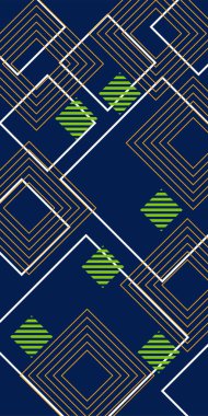 Yaratıcı Soyut Arkaplan Çizgileri, Eğriler ve Parçalı Geometrik Sanat. Oyuncu Soyut Arka plan Çizgileri, Eğriler ve Mozaik benzeri elementler. Poster veya sosyal medya için soyut arkaplan. 