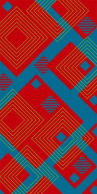 Yaratıcı Soyut Arkaplan Çizgileri, Eğriler ve Parçalı Geometrik Sanat. Oyuncu Soyut Arka plan Çizgileri, Eğriler ve Mozaik benzeri elementler. Poster veya sosyal medya için soyut arkaplan. 