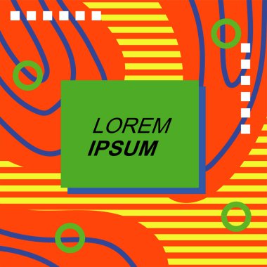 Soyut Geometrik Arkaplan Çizgileri, Eğriler, Mozaik Şekiller Vektör Sanatı. Soyut Geometrik Kolaj Karışık Çizgiler ve Eğri Şekiller. Poster veya sosyal medya için soyut arkaplan.