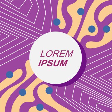 Çağdaş Çizgili Mozaik Tasarım ve Organik Geometrik Şekiller. Soyut Geometrik Kolaj Karışık Çizgiler ve Eğri Şekiller. Poster veya sosyal medya paylaşımı için soyut arkaplan