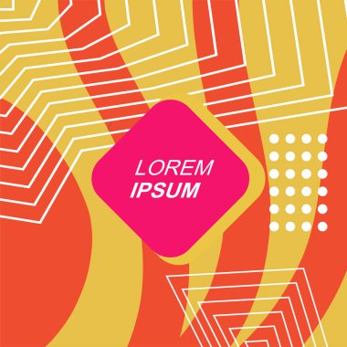 Çağdaş Çizgili Mozaik Tasarım ve Organik Geometrik Şekiller. Soyut Geometrik Kolaj Karışık Çizgiler ve Eğri Şekiller. Poster veya sosyal medya paylaşımı için soyut arkaplan