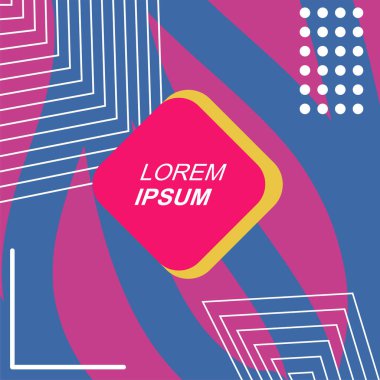 Çağdaş Çizgili Mozaik Tasarım ve Organik Geometrik Şekiller. Soyut Geometrik Kolaj Karışık Çizgiler ve Eğri Şekiller. Poster veya sosyal medya paylaşımı için soyut arkaplan