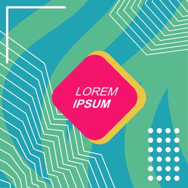 Çağdaş Çizgili Mozaik Tasarım ve Organik Geometrik Şekiller. Soyut Geometrik Kolaj Karışık Çizgiler ve Eğri Şekiller. Poster veya sosyal medya paylaşımı için soyut arkaplan