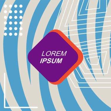 Soyut Geometrik Arkaplan Çizgileri, Eğriler, Mozaik Şekiller Vektör Sanatı. Poster sanatı veya ilgili grafik projesi için soyut arkaplan.