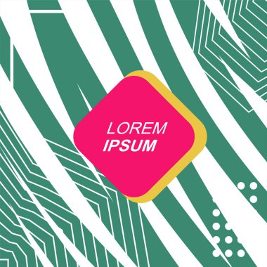 Soyut Geometrik Arkaplan Çizgileri, Eğriler, Mozaik Şekiller Vektör Sanatı. Poster sanatı veya ilgili grafik projesi için soyut arkaplan.