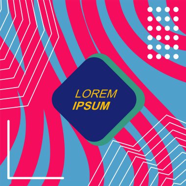 Soyut Geometrik Arkaplan Çizgileri, Eğriler, Mozaik Şekiller Vektör Sanatı. Poster sanatı veya ilgili grafik projesi için soyut arkaplan.