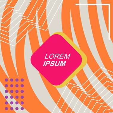 Soyut Geometrik Arkaplan Çizgileri, Eğriler, Mozaik Şekiller Vektör Sanatı. Poster sanatı veya ilgili grafik projesi için soyut arkaplan.