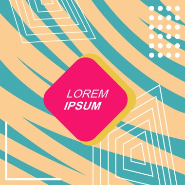 Soyut Geometrik Arkaplan Çizgileri, Eğriler, Mozaik Şekiller Vektör Sanatı. Poster sanatı veya ilgili grafik projesi için soyut arkaplan.