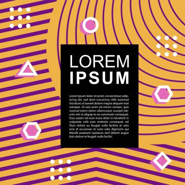 Soyut Geometrik Arkaplan Çizgileri, Eğriler, Mozaik Şekiller Vektör Sanatı. Poster sanatı veya ilgili grafik projesi için soyut arkaplan.