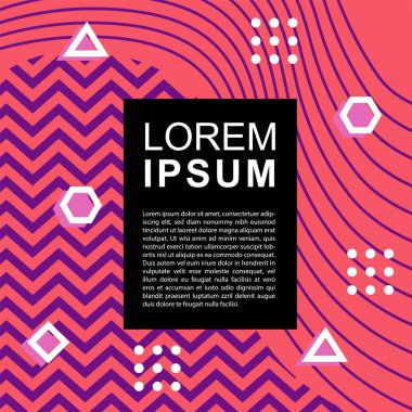 Soyut Geometrik Arkaplan Çizgileri, Eğriler, Mozaik Şekiller Vektör Sanatı. Poster sanatı veya ilgili grafik projesi için soyut arkaplan.