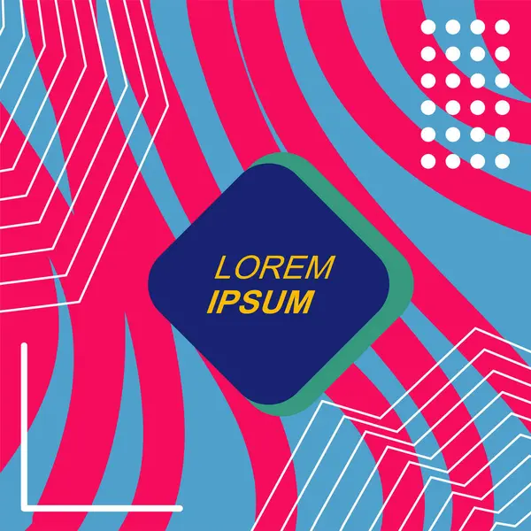 Soyut Geometrik Arkaplan Çizgileri, Eğriler, Mozaik Şekiller Vektör Sanatı. Poster sanatı veya ilgili grafik projesi için soyut arkaplan.