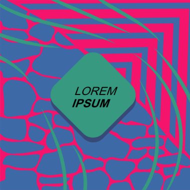 Dinamik Soyut Kompozisyon Çizgileri, Girdap ve Geometrik Elementler. Tarz Vektör Arkaplanı: Çizgiler, Eğriler ve Dekoratif Şekiller. Poster veya sosyal medya için soyut arkaplan.