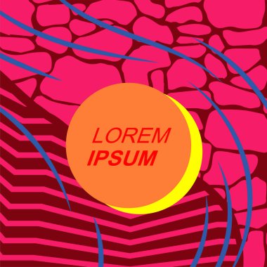 Dinamik Soyut Kompozisyon Çizgileri, Girdap ve Geometrik Elementler. Tarz Vektör Arkaplanı: Çizgiler, Eğriler ve Dekoratif Şekiller. Poster veya sosyal medya için soyut arkaplan.