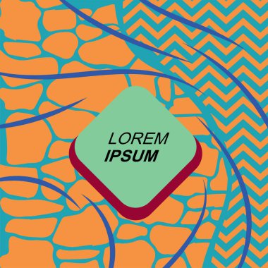 Dinamik Soyut Kompozisyon Çizgileri, Girdap ve Geometrik Elementler. Tarz Vektör Arkaplanı: Çizgiler, Eğriler ve Dekoratif Şekiller. Poster veya sosyal medya için soyut arkaplan.