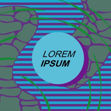 Dinamik Soyut Kompozisyon Çizgileri, Girdap ve Geometrik Elementler. Tarz Vektör Arkaplanı: Çizgiler, Eğriler ve Dekoratif Şekiller. Poster veya sosyal medya için soyut arkaplan.