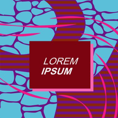 Dinamik Soyut Kompozisyon Çizgileri, Girdap ve Geometrik Elementler. Tarz Vektör Arkaplanı: Çizgiler, Eğriler ve Dekoratif Şekiller. Poster veya sosyal medya için soyut arkaplan.