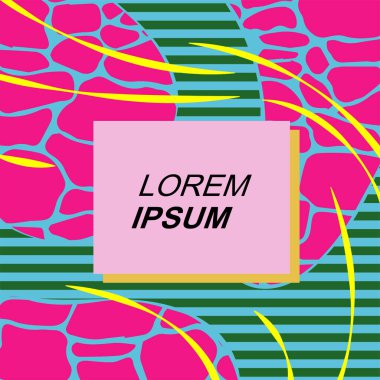 Dinamik Soyut Kompozisyon Çizgileri, Girdap ve Geometrik Elementler. Tarz Vektör Arkaplanı: Çizgiler, Eğriler ve Dekoratif Şekiller. Poster veya sosyal medya için soyut arkaplan.