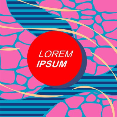 Dinamik Soyut Kompozisyon Çizgileri, Girdap ve Geometrik Elementler. Tarz Vektör Arkaplanı: Çizgiler, Eğriler ve Dekoratif Şekiller. Poster veya sosyal medya için soyut arkaplan.