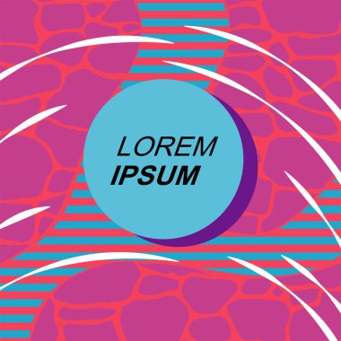Dinamik Soyut Kompozisyon Çizgileri, Girdap ve Geometrik Elementler. Tarz Vektör Arkaplanı: Çizgiler, Eğriler ve Dekoratif Şekiller. Poster veya sosyal medya için soyut arkaplan.