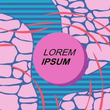 Dinamik Soyut Kompozisyon Çizgileri, Girdap ve Geometrik Elementler. Tarz Vektör Arkaplanı: Çizgiler, Eğriler ve Dekoratif Şekiller. Poster veya sosyal medya için soyut arkaplan.