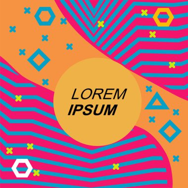 Dinamik Soyut Kompozisyon Çizgileri, Girdap ve Geometrik Elementler. Tarz Vektör Arkaplanı: Çizgiler, Eğriler ve Dekoratif Şekiller. Poster veya sosyal medya için soyut arkaplan.