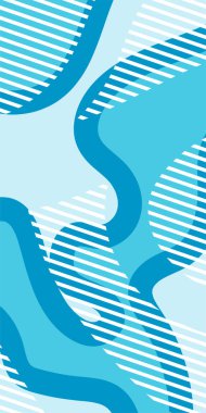 Dekoratif Vektör Arkaplan Organik Akış ve Geometrik Kesinlik. Boho Soyut Arkaplan Eğrisi Çizgileri ve Geometrik Aksanlar. Geometrik şekillerin mozaiğiyle soyut arkaplan.