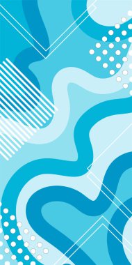 Dekoratif Vektör Arkaplan Organik Akış ve Geometrik Kesinlik. Boho Soyut Arkaplan Eğrisi Çizgileri ve Geometrik Aksanlar. Geometrik şekillerin mozaiğiyle soyut arkaplan.