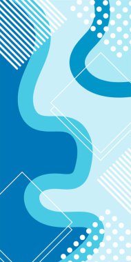 Dekoratif Vektör Arkaplan Organik Akış ve Geometrik Kesinlik. Boho Soyut Arkaplan Eğrisi Çizgileri ve Geometrik Aksanlar. Geometrik şekillerin mozaiğiyle soyut arkaplan.