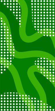 Dekoratif Vektör Arkaplan Organik Akış ve Geometrik Kesinlik. Boho Soyut Arkaplan Eğrisi Çizgileri ve Geometrik Aksanlar. Geometrik şekillerin mozaiğiyle soyut arkaplan.