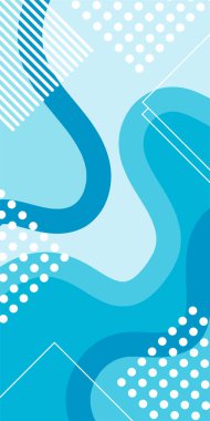 Dekoratif Vektör Arkaplan Organik Akış ve Geometrik Kesinlik. Boho Soyut Arkaplan Eğrisi Çizgileri ve Geometrik Aksanlar. Geometrik şekillerin mozaiğiyle soyut arkaplan.