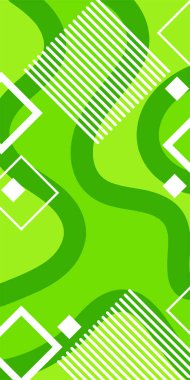 Dekoratif Vektör Arkaplan Organik Akış ve Geometrik Kesinlik. Boho Soyut Arkaplan Eğrisi Çizgileri ve Geometrik Aksanlar. Geometrik şekillerin mozaiğiyle soyut arkaplan.