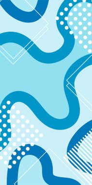 Dekoratif Vektör Arkaplan Organik Akış ve Geometrik Kesinlik. Boho Soyut Arkaplan Eğrisi Çizgileri ve Geometrik Aksanlar. Geometrik şekillerin mozaiğiyle soyut arkaplan.