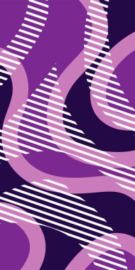 Dekoratif Vektör Arkaplan Organik Akış ve Geometrik Kesinlik. Boho Soyut Arkaplan Eğrisi Çizgileri ve Geometrik Aksanlar. Geometrik şekillerin mozaiğiyle soyut arkaplan.