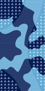 Dekoratif Vektör Arkaplan Organik Akış ve Geometrik Kesinlik. Boho Soyut Arkaplan Eğrisi Çizgileri ve Geometrik Aksanlar. Geometrik şekillerin mozaiğiyle soyut arkaplan.